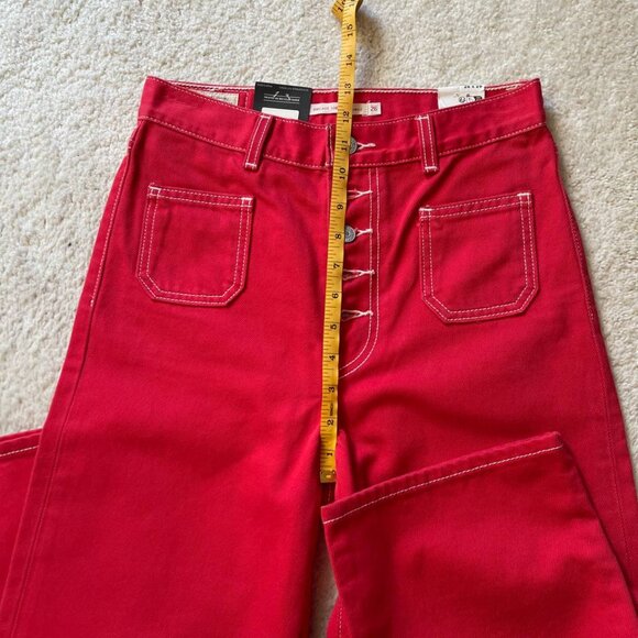 NWT Levi's Ribcage Straight Ankle Bright Red Women's Jeans Size 26/29 - Picture 8 of 12